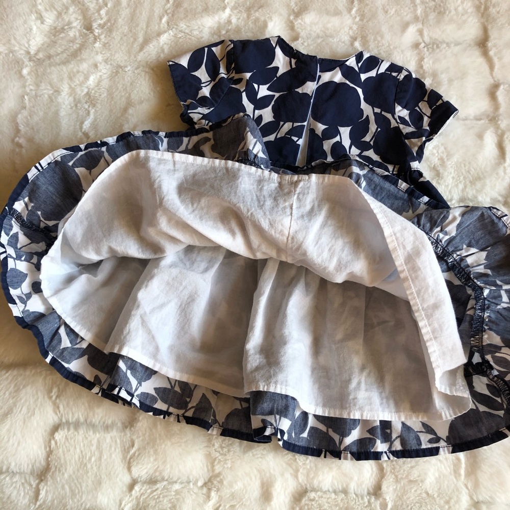 2pcs Baby Gap navy white dress size 6-12 months - Picture 4 of 5